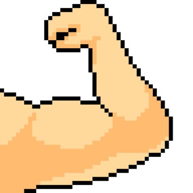 vektör piksel sanat kas izole çizgi film