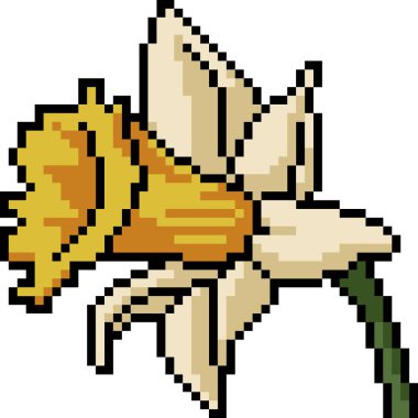 vektör piksel sanatı çiçek izole çizgi film