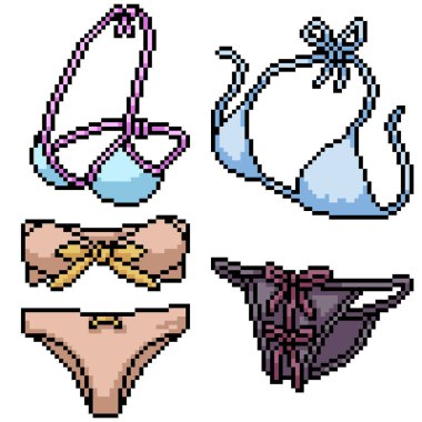 pikseller izole edilmiş kadın iç çamaşırları.