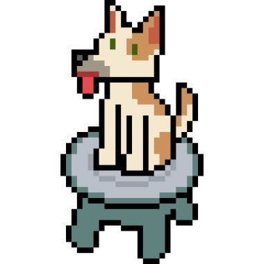 vektör piksel sanat köpeği izole edildi