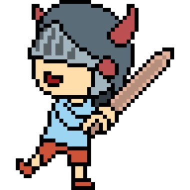 vektör pikseli çocuk izole edilmiş oynuyor