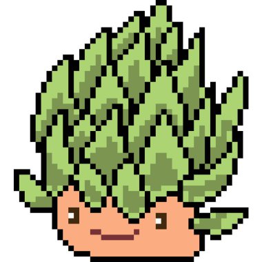 vektör piksel sanat canavarı izole edildi