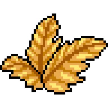 vektör piksel sanatı sarı yapraklar izole