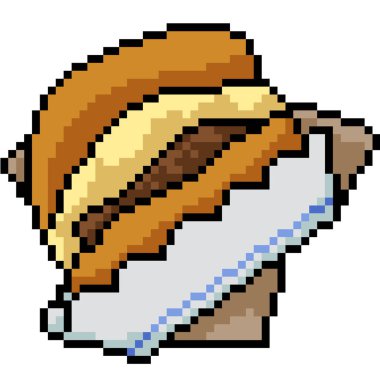 vektör piksel sanat hamburgeri izole edilmiş.