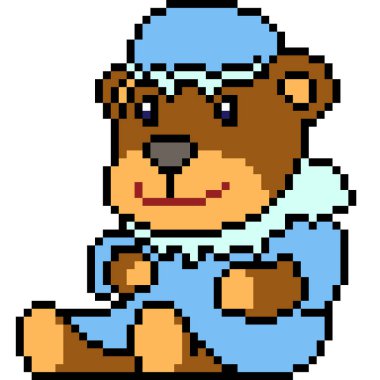 vektör pikseli oyuncak bebek izole edildi