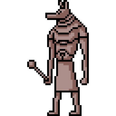 vektör piksel sanatı izole kil heykel