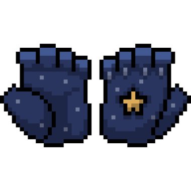 vektör pikseli sanat eldiveni izole edilmiş çizgi film