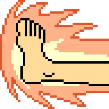 vektör piksel sanat yangın tekmesi izole edildi