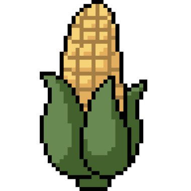 vektör piksel sanat mısır izole çizgi film