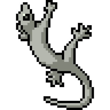 vektör piksel sanat kertenkelesi izole edilmiş çizgi film