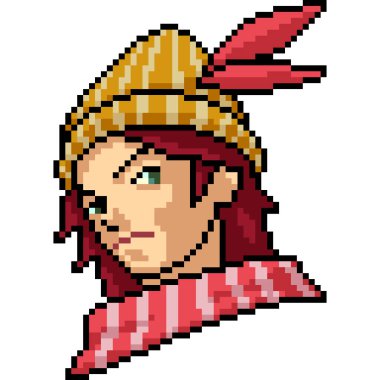 vektör piksel sanatı izole edilmiş insan portresi