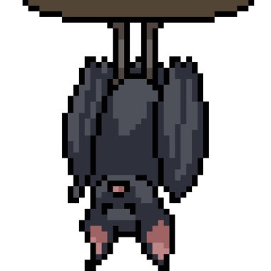 vektör piksel sanat yarasa izole çizgi film