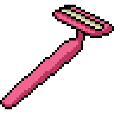 vektör piksel sanat ustura izole çizgi film