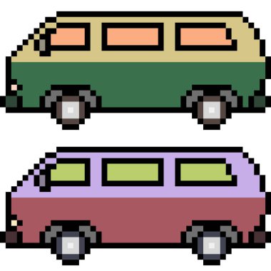 vektör piksel sanat arabası izole edildi
