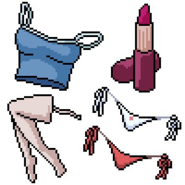 Piksel sanatı yalnız bir kadın giyer.