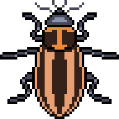 vektör piksel sanat böceği karikatürü izole etti