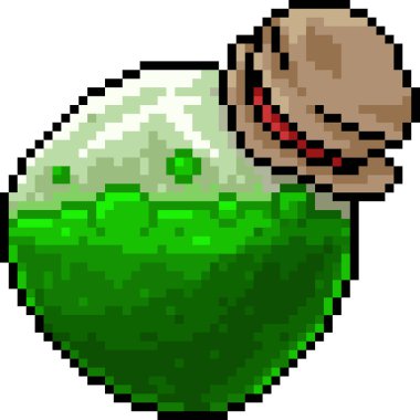 vektör piksel sanat zehir şişesi izole çizgi film