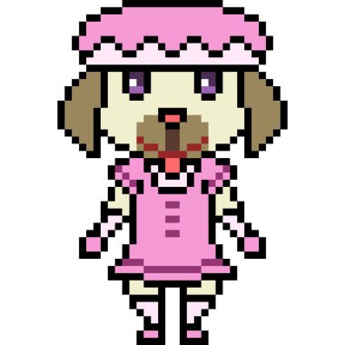 vektör pikseli köpek elbisesi izole edildi