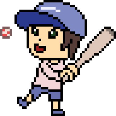 vektör pikseli çocuk izole edilmiş oynuyor