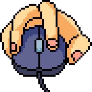 vektör piksel sanatı fare tıklaması izole edildi