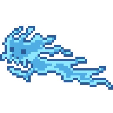 vektör piksel sanat ruhu izole edilmiş çizgi film