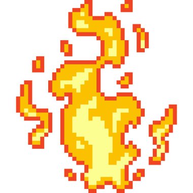 Vektör piksel sanat fantezi efekti izole edilmiş çizgi film