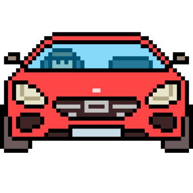 vektör piksel sanat arabası önü izole