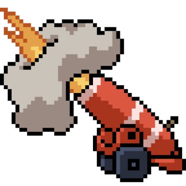 vektör piksel sanat topu izole çizgi film