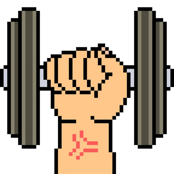 vektör piksel sanat dambılı izole edilmiş kaldırır