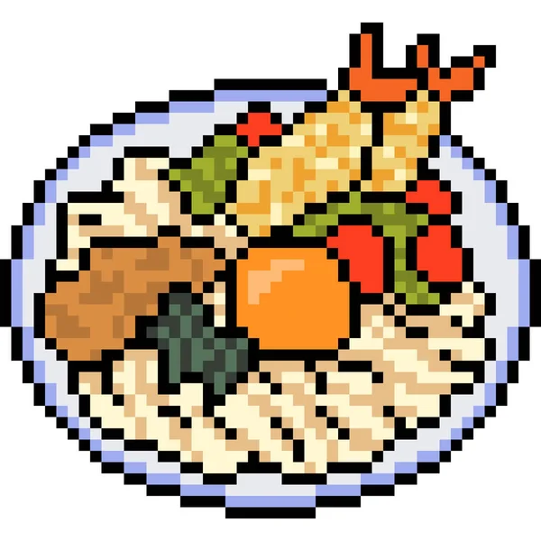 Vector Pixel Arte Alimentos Aislados — Archivo Imágenes Vectoriales