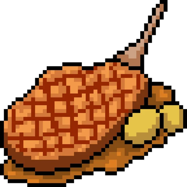 Vektör piksel sanat bifteği karikatür izole