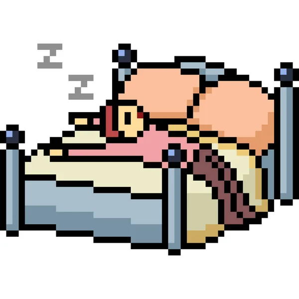 vektör piksel sanat yatağı izole edilmiş çizgi film