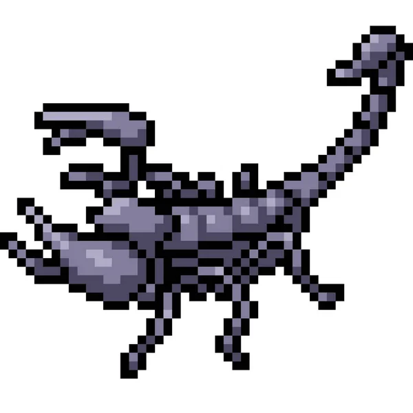 Vecteur Pixel Art Scorpion Isolé Cartoo — Image vectorielle