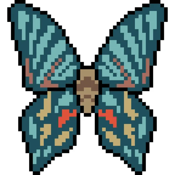 Vecteur Pixel Art Papillon Isolé — Image vectorielle