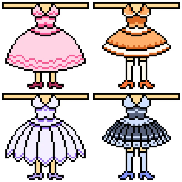 vektör piksel resim seti elbise izole