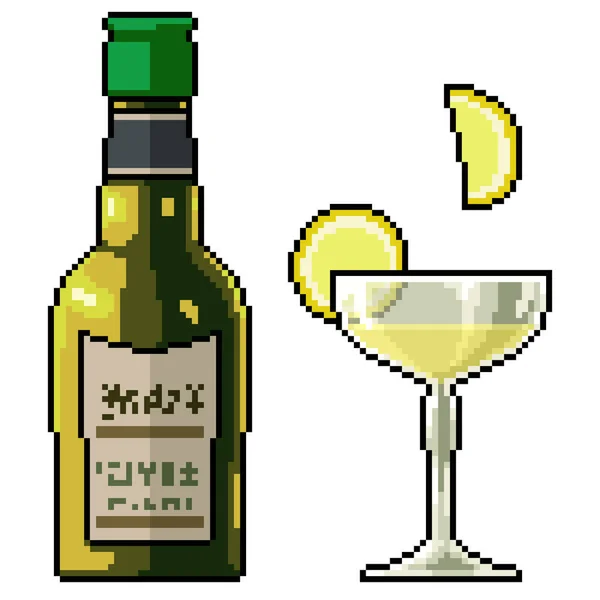 Pixel Kunst Van Limonade Koude Drank — Stockvector