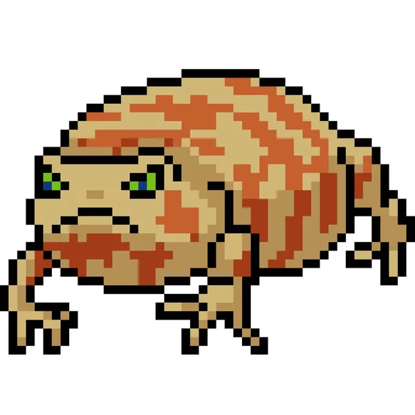 Διάνυσμα Pixel Τέχνη Δηλητήριο Βάτραχος Απομονωμένα Κινούμενα Σχέδια — Διανυσματικό Αρχείο