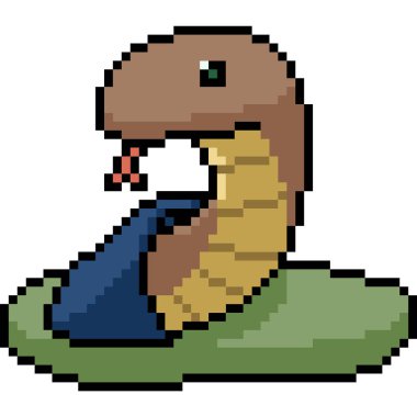 vektör pikseli yılan sandaleti izole edilmiş çizgi film