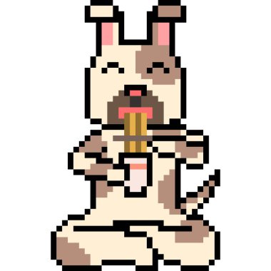 vektör piksel sanat eriştesi yemek köpeği