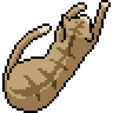 Vektör piksel sanat kedisi evcil hayvan karikatürü