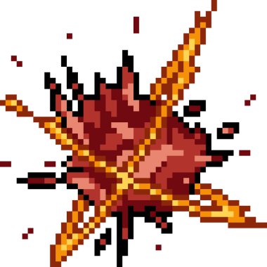 Vektör piksel sanat fantezi efekti izole edilmiş çizgi film