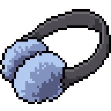 vektör piksel sanat kulaklık izole çizgi film