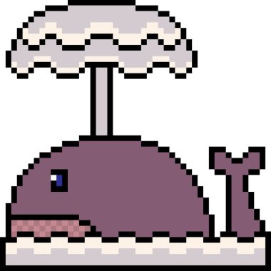 vektör piksel sanat balinası izole