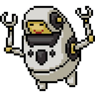 vektör piksel sanat robot modern izole cartoo