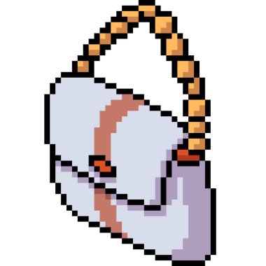 vektör pikseli kadın çantası izole edilmiş karikatür