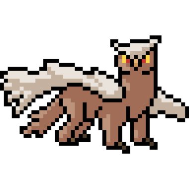 Vektör piksel sanat Griffin karikatürü izole edildi