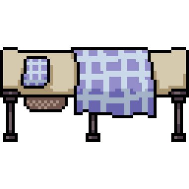 vektör piksel sanatı izole edilmiş küçük yatak
