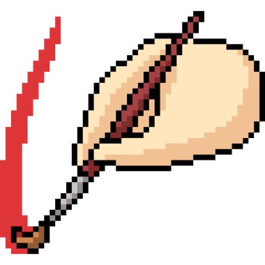 vektör piksel sanat el boyası fırça izole çizgi film