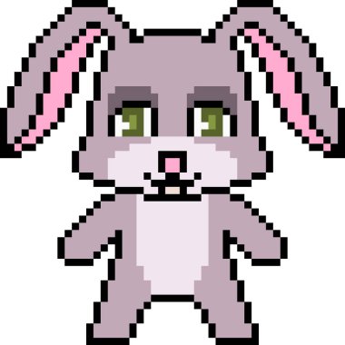 Vektör piksel sanat tavşanı izole edildi