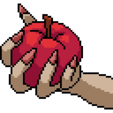 Vektör piksel sanatı kötü elmayı izole etti